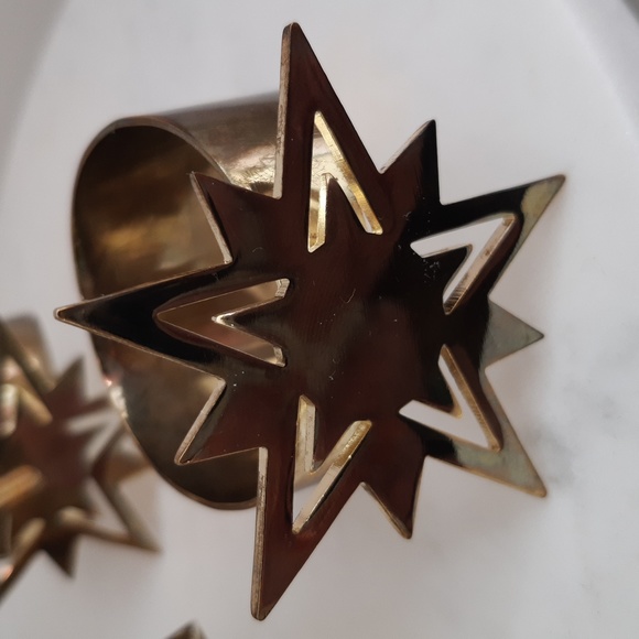 Brass Christmas Napkin Rings - Picture 3 of 3